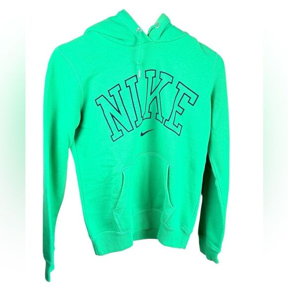 Nike Kelly Green & Blue Hoodie Sweatshirt - Picture 1 of 5